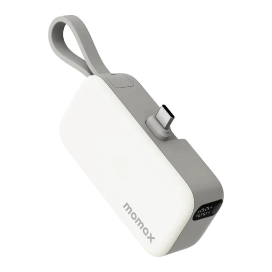 แบตเตอรี่สำรอง Momax 1-Power Mini 3-in-1 ความจุ 5000mAh (USB-C) สี White