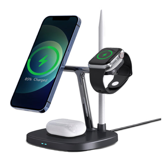 แท่นชาร์จไร้สาย Choetech 4 in 1 wireless charger ขนาด 10 วัตต์ สี Black