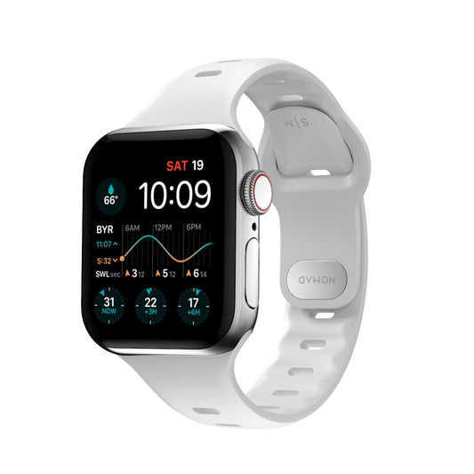 สายนาฬิกา Sport Slim FKM สำหรับ Apple Watch 40,41 mm White - Silver Hardware