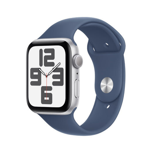 Apple AW 44mm Silver Aluminium Case SE G2 GPS - Denim Sport Band M/L