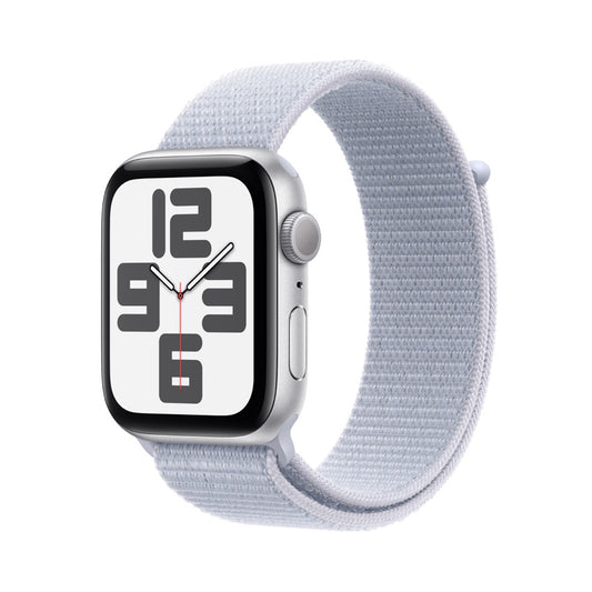 Apple AW 44mm Silver Aluminium Case SE G2 GPS - Blue Cloud Sport Loop