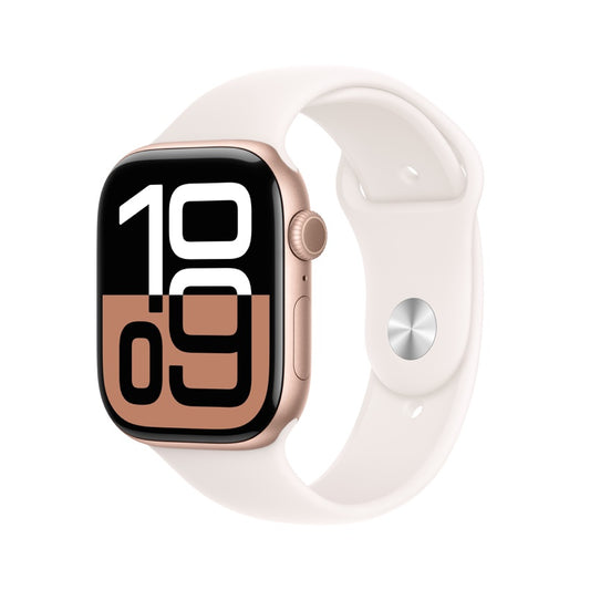 Apple AW 46mm Rose Gold Aluminium Case S10 GPS - Light Blush Sport Band M/L