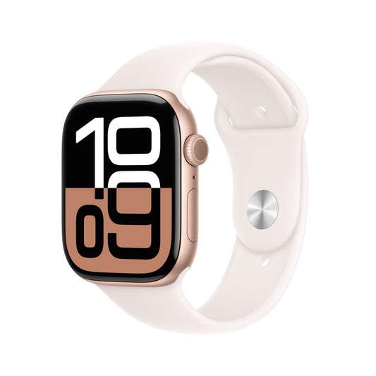 Apple AW 46mm Rose Gold Aluminium Case S10 GPS + Cellular - Light Blush Sport Band S/M