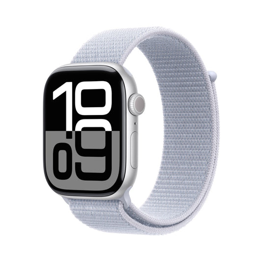 Apple AW 46mm Silver Aluminium Case S10 GPS + Cellular - Cloud Sport Loop