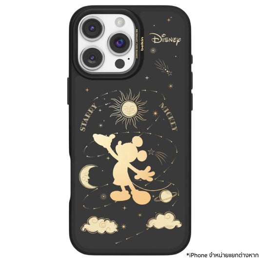 Belkin SHEERFORCE Magnetic Treated Protective Phone Mirror Case for iPhone 16 Pro Max - Star Mickey