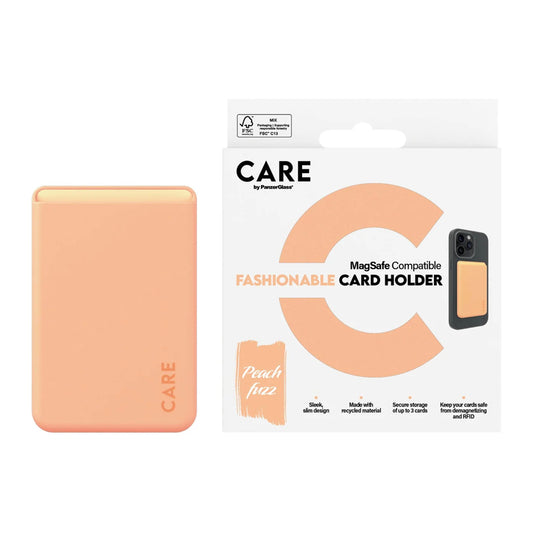 กระเป๋าใส่บัตร Fashionable Cardholder สำหรับ iPhone สี Peachy แบรนด์ CARE by PanzerGlass