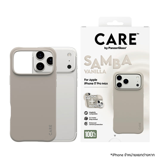 เคสไอโฟน Samba รองรับ MagSafe สำหรับ iPhone 17 Pro Max สี Vanilla แบรนด์ CARE by PanzerGlass