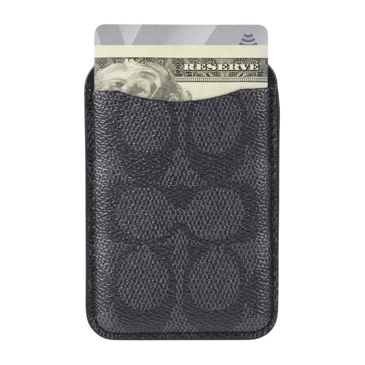 กระเป๋าใส่บัตร Coach Essential Magnetic Card Holder สี Signature Charcoal