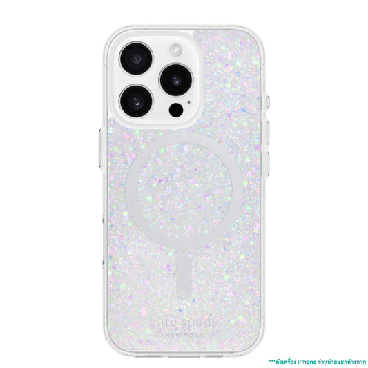 KATE SPADE Prints Mag for iPhone 16 Pro - Chunky Glitter Iridescent