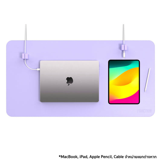 Function 101 Desk Mat Pro Purple + 2 Purple Cable Blocks