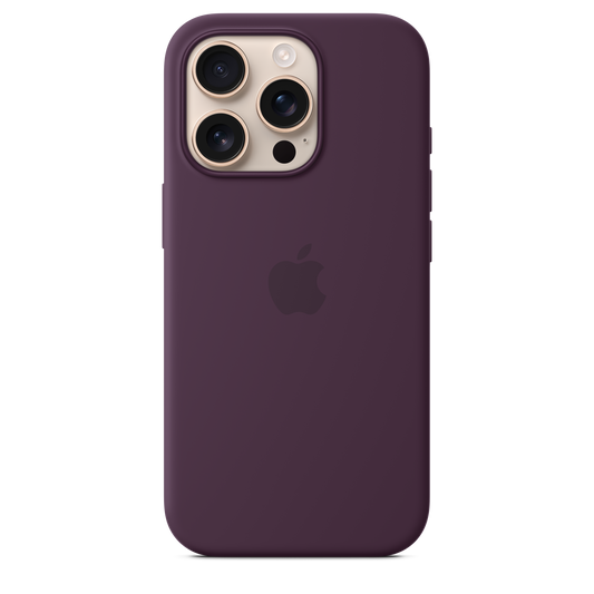 Apple Silicone Case MagSafe iPhone 16 Pro - Plum
