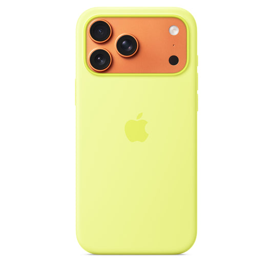 iPhone 17 Pro Max Silicone Case with MagSafe – Neon Yellow