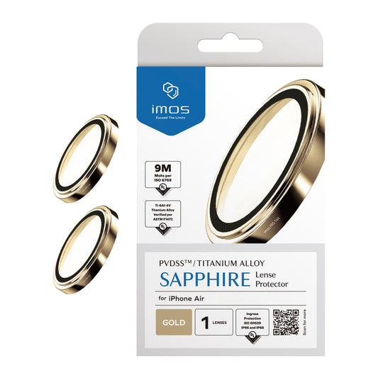 ฟิล์มกระจกกันเลนส์ Sapphire Titanium สำหรับ iPhone Air สี Gold แบรนด์ IMOS