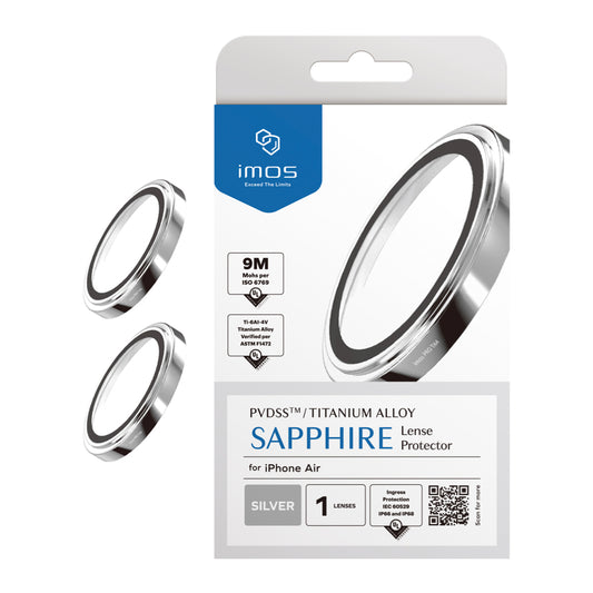 ฟิล์มกระจกกันเลนส์ Sapphire Titanium สำหรับ iPhone Air สี Silver แบรนด์ IMOS