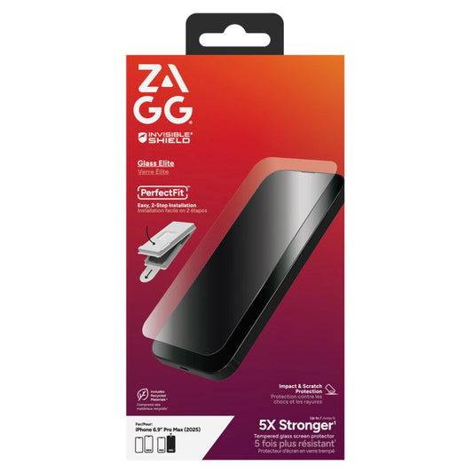 ฟิล์มกระจก INVISIBLESHIELD Glass Elite สำหรับ iPhone 17 Pro Max แข็งแรงกว่า 5 เท่า กันรอยขีดข่วนสูงสุด ติดตั้งง่ายใสเคลียร์