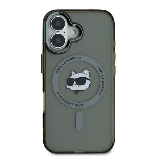 เคสไอโฟน Choupette Head รองรับ MagSafe สำหรับ iPhone 16 สี Black จากแบรนด์ KARL LAGERFELD