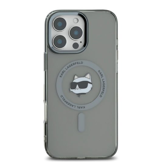 เคสไอโฟน Choupette Head รองรับ MagSafe สำหรับ iPhone 16 Pro สี Black จากแบรนด์ KARL LAGERFELD