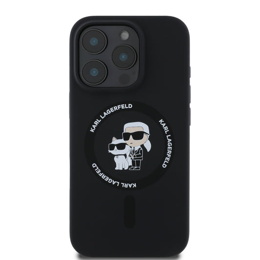 เคส Choupette Head รองรับ MagSafe สำหรับ iPhone 16 Pro สี Black จากแบรนด์ KARL LAGERFELD
