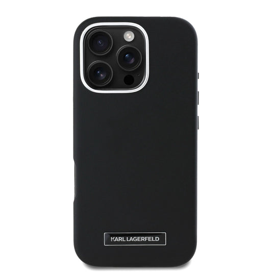 เคส MagSafe PU Full Wrapped สำหรับ iPhone 16 Pro สี Black แบรนด์ KARL LAGERFELD