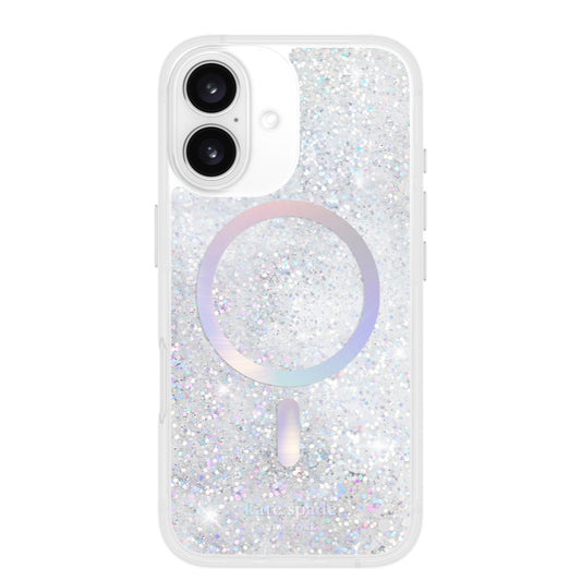 KATE SPADE Liquid Glitter Mag for iPhone 16 - Opal Iridescent