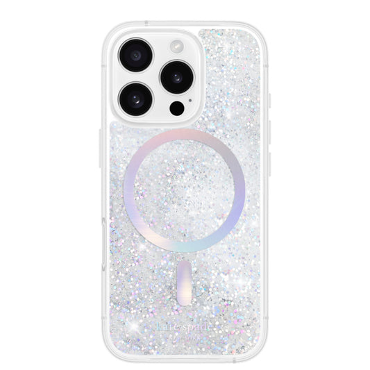 KATE SPADE Liquid Glitter Mag for iPhone 16 Pro - Opal Iridescent