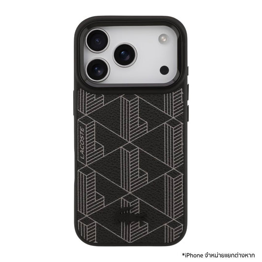 เคส LACOSTE Hard PVC Monogramme with Stand MagSafe สำหรับ iPhone 17 Pro ดีไซน์หรู ปกป้องรอบด้าน บางเบา จับถนัดมือ เข้าถึงทุกพอร์ตได้ง่าย