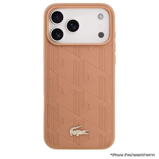 LACOSTE PU Leather MagSafe Case สำหรับ iPhone 17 Pro Max ดีไซน์หรูหรา บางเบา ปกป้องเต็มขั้น พร้อมโลโก้จระเข้ที่เป็นเอกลักษณ์ เข้าถึงทุกปุ่มง่ายดาย