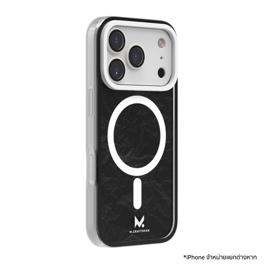 เคสกันกระแทก iPhone 17 Pro M.Craftsman Double Layer Case + Camera Lens - Crease Black
