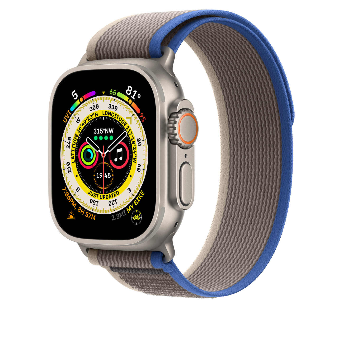 สายแบบ Trail Loop Blue/Gray ขนาด S/M สำหรับ Apple Watch 49 มม.