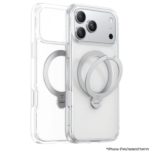 เคสกันกระแทก iPhone 17 Pro Max Torras Ostand Spin Series - Clear ขาตั้งหมุนได้ 360° ดีไซน์แข็งแรง ทนทาน รองรับการชาร์จไร้สาย