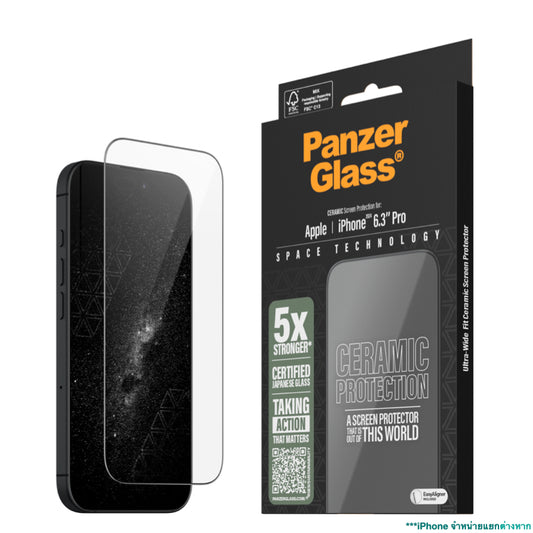 PANZERGLASS Ultra Wide Fit Ceramic for iPhone 16 Pro