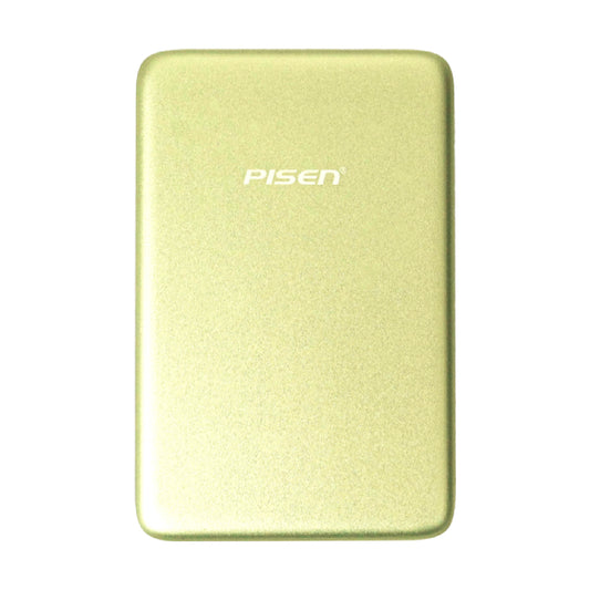 Powerbank PISEN SleekVolt สีเหลือง 10,000mAh รองรับชาร์จเร็ว 20W และชาร์จไร้สาย