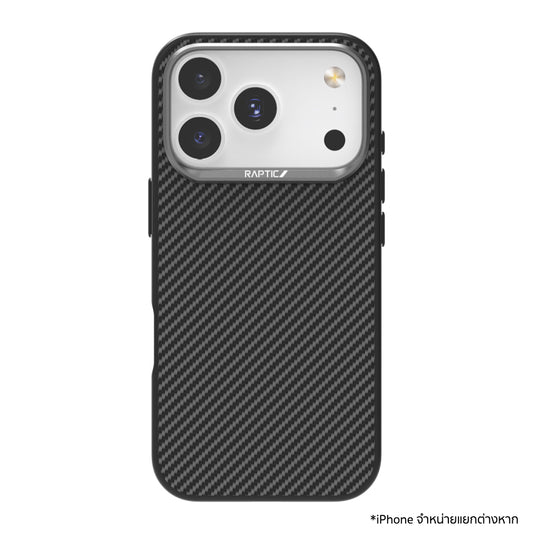 เคสไอโฟน Aramid Fiber Dual รองรับ MagSafe สำหรับ iPhone 17 Pro สี Black แบรนด์ RAPTIC