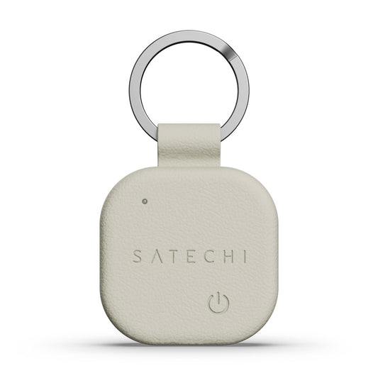 อุปกรณ์ติดตามสิ่งของ Vegan-Leather Findall Keychain สี Sand แบรนด์ SATECHI