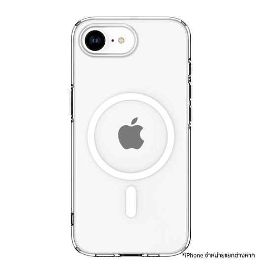 เคสใส Crystal Flex (MagFit) สำหรับ iPhone 16e สี Clear White จากแบรนด์ SPIGEN