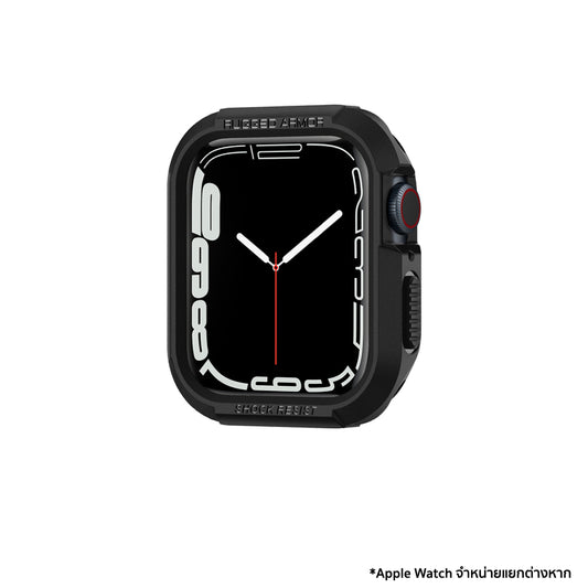 เคสกันกระแทก Rugged Armor สำหรับ Apple Watch 44/45 มม. สี Matte Black จากแบรนด์ SPIGEN