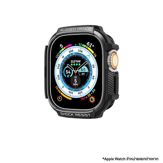เคสกันกระแทก Apple Watch Ultra 49 มม. Spigen Rugged Armor สี Matte Black