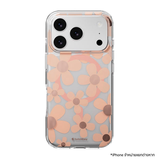 SWITCHEASY Fleur M เคส iPhone 17 Pro ลาย 3D ป้องกันตก 10 ฟุต มาตรฐานทหาร รองรับ MagSafe พร้อมดีไซน์กันกระแทกสวยหรู