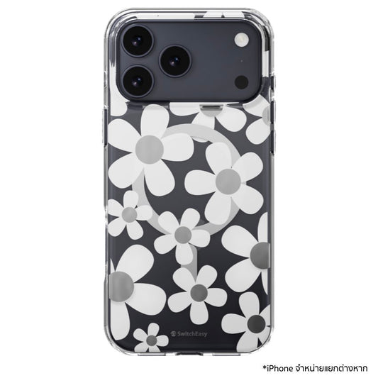 เคสกันกระแทก iPhone 17 Pro Max Switcheasy Fleur M 3D Pattern - White