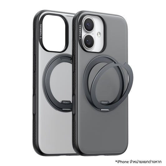 เคส iPhone 17 Torras Ostand R Fitness Series สีดำ กันกระแทกทนทาน ขาตั้งหมุนได้ 360° รองรับ MagSafe ปกป้องรอบด้านอย่างมั่นใจ