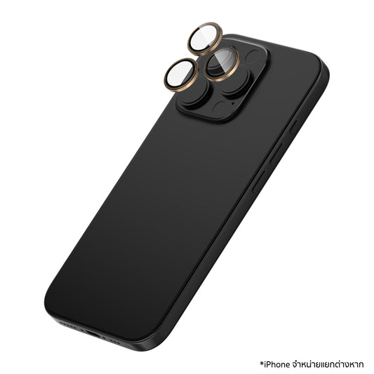 ฟิล์มกระจกป้องกันเลนส์ Camera Rings สำหรับ iPhone 16 Pro / 16 Pro Max สี Beige Gold แบรนด์ ZAGG