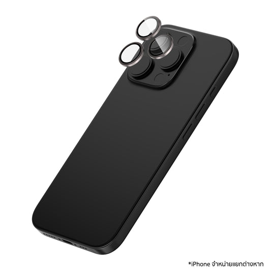 ฟิล์มกระจกป้องกันเลนส์ Camera Rings สำหรับ iPhone 16 Pro / 16 Pro Max สี White Titanium แบรนด์ ZAGG