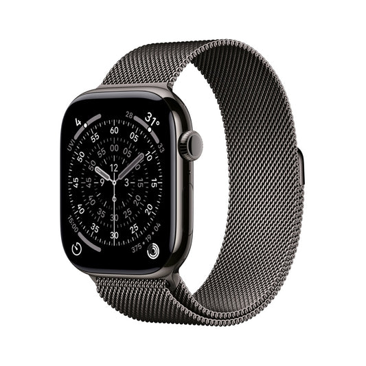 Apple Watch Series 11 GPS + Cellular 46mm Slate Titanium Case with Slate Milanese Loop - M/L