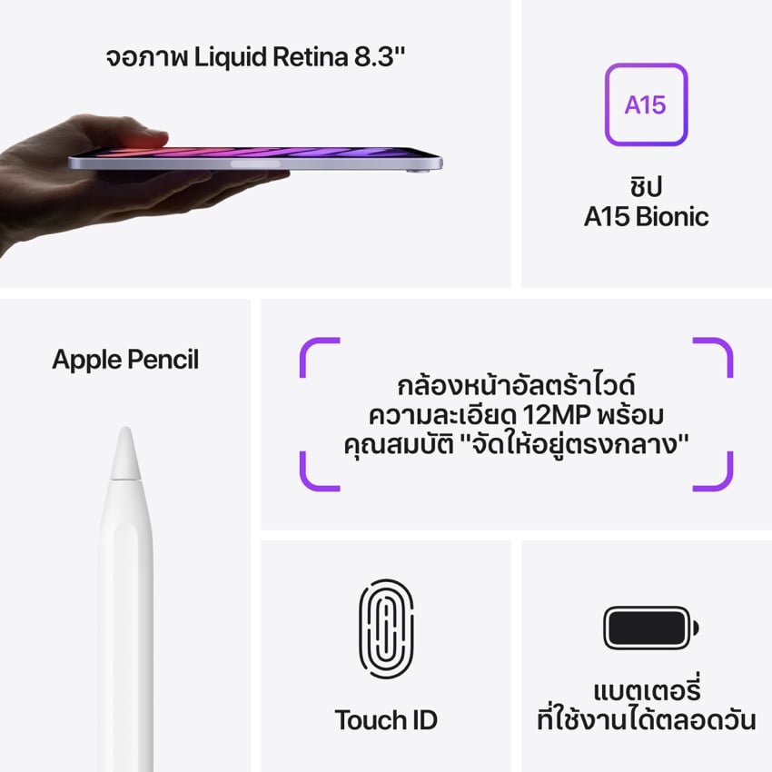 iPad mini 256GB Wi-Fi + Cellular - Purple