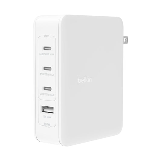 BELKIN BOOST CHARGE Rockstar Triple USB-C and USB-A GaN Charger 140W Charger