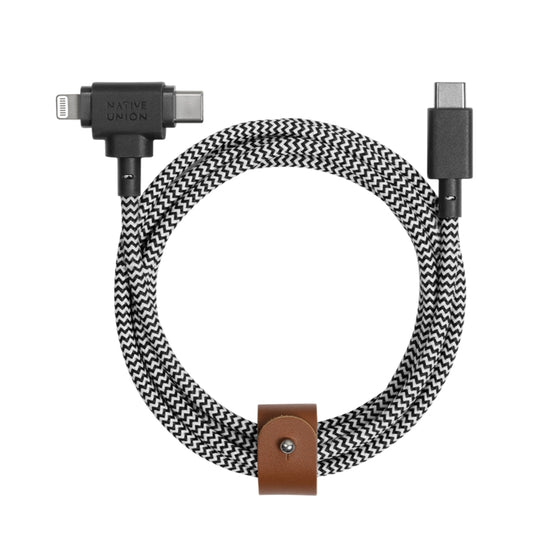 สายชาร์จ Nativeunion รุ่น Belt Duo ความยาว 1.5 เมตร สี Zebra