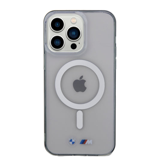 BMW M Mag Silver Ring Colored Bumper for iPhone 15 Pro - Transparent
