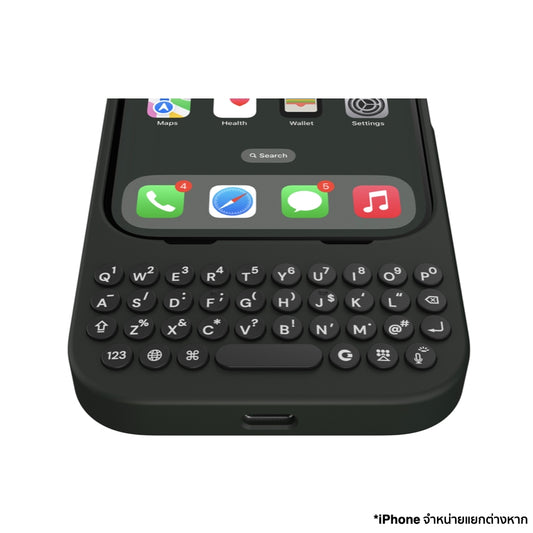 เคสพร้อมคีย์บอร์ด สำหรับ iPhone 16 Pro สี Onyx