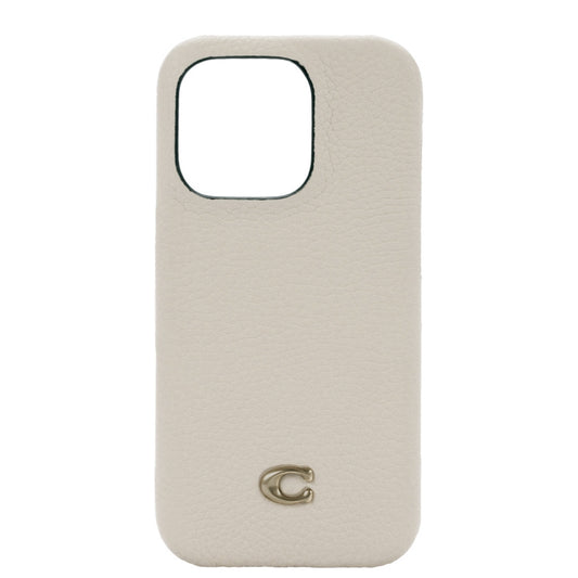 COACH Slim Wrap Case for iPhone 14 Pro - Ivory C Plaque