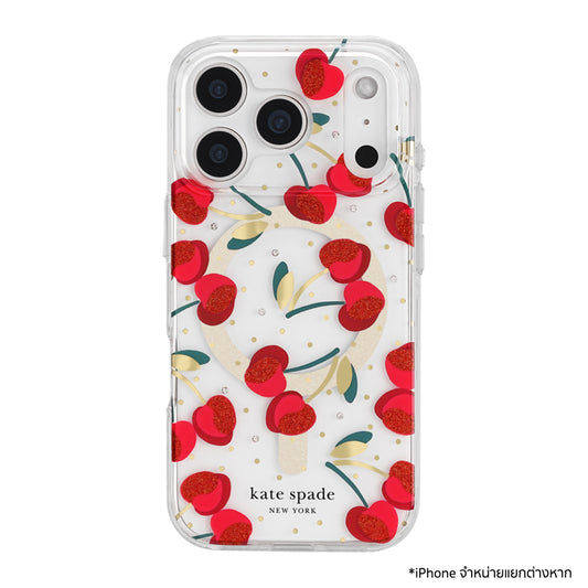 เคส iPhone 17 Pro Kate Spade Print Mag ลาย Cherry Dot รองรับ MagSafe
